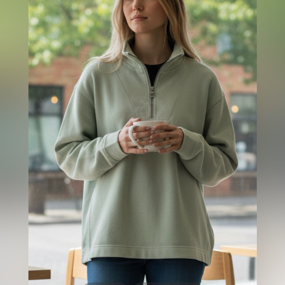 TOMMY BAHAMA Sage Green Quarter-Zip Sweater